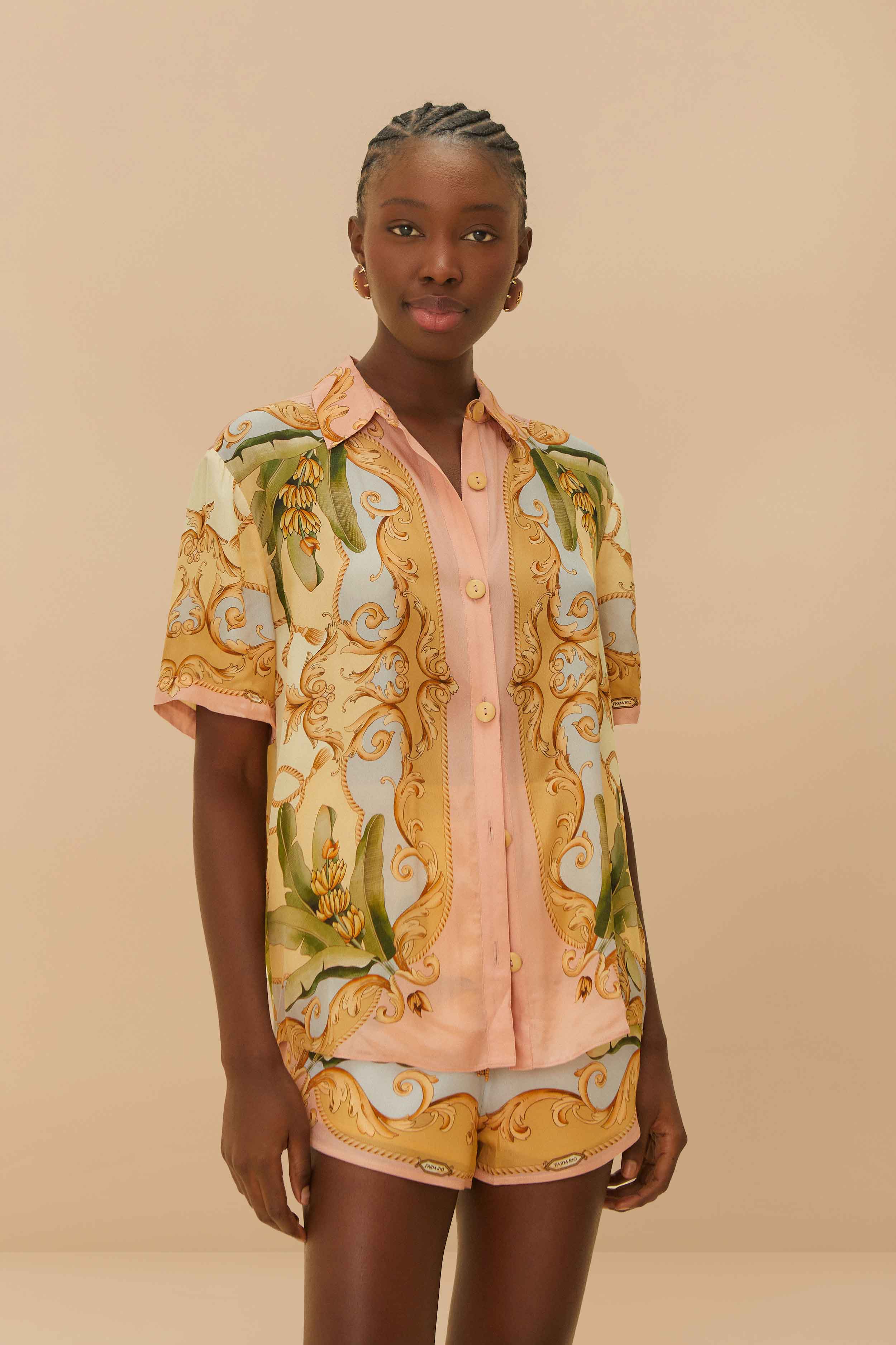 Multicolor Banana Royalty Kaleidoscope Shirt