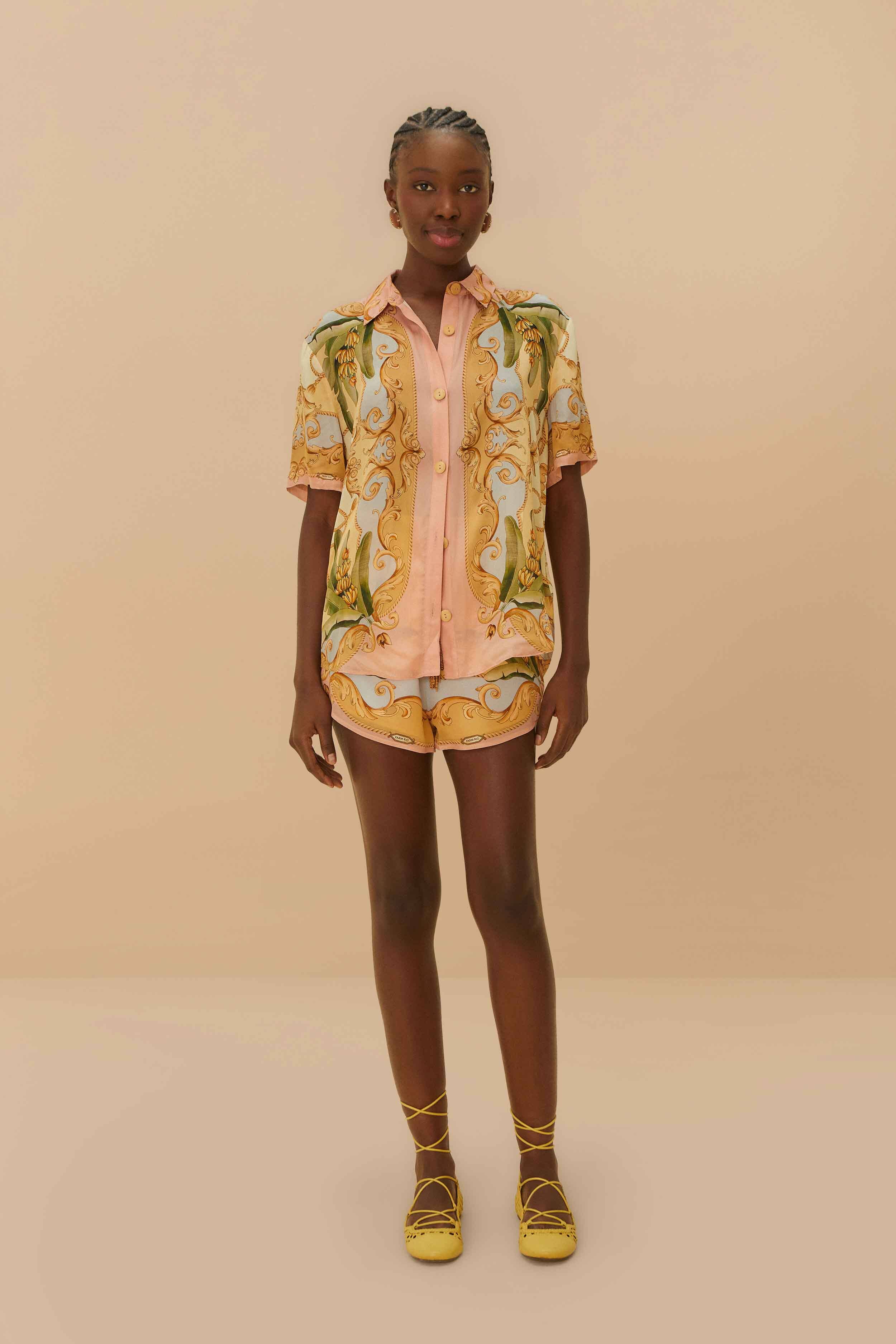 Multicolor Banana Royalty Kaleidoscope Shirt