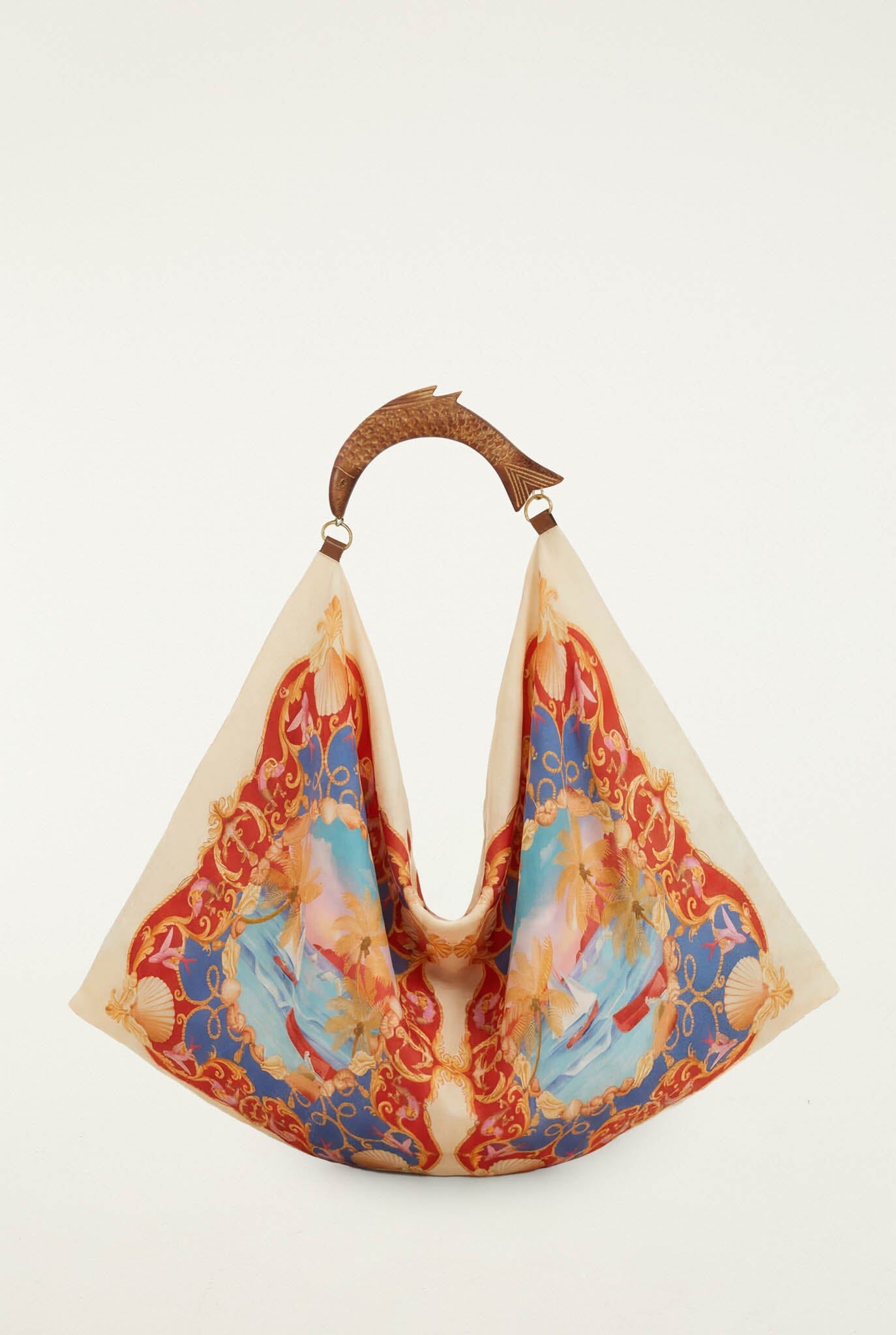 Off-White Ocean Satin Medium Scarf Bag