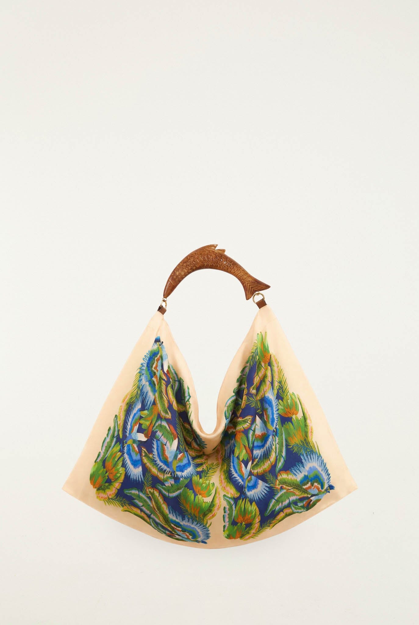 Sand Birds Satin Mini Scarf Bag
