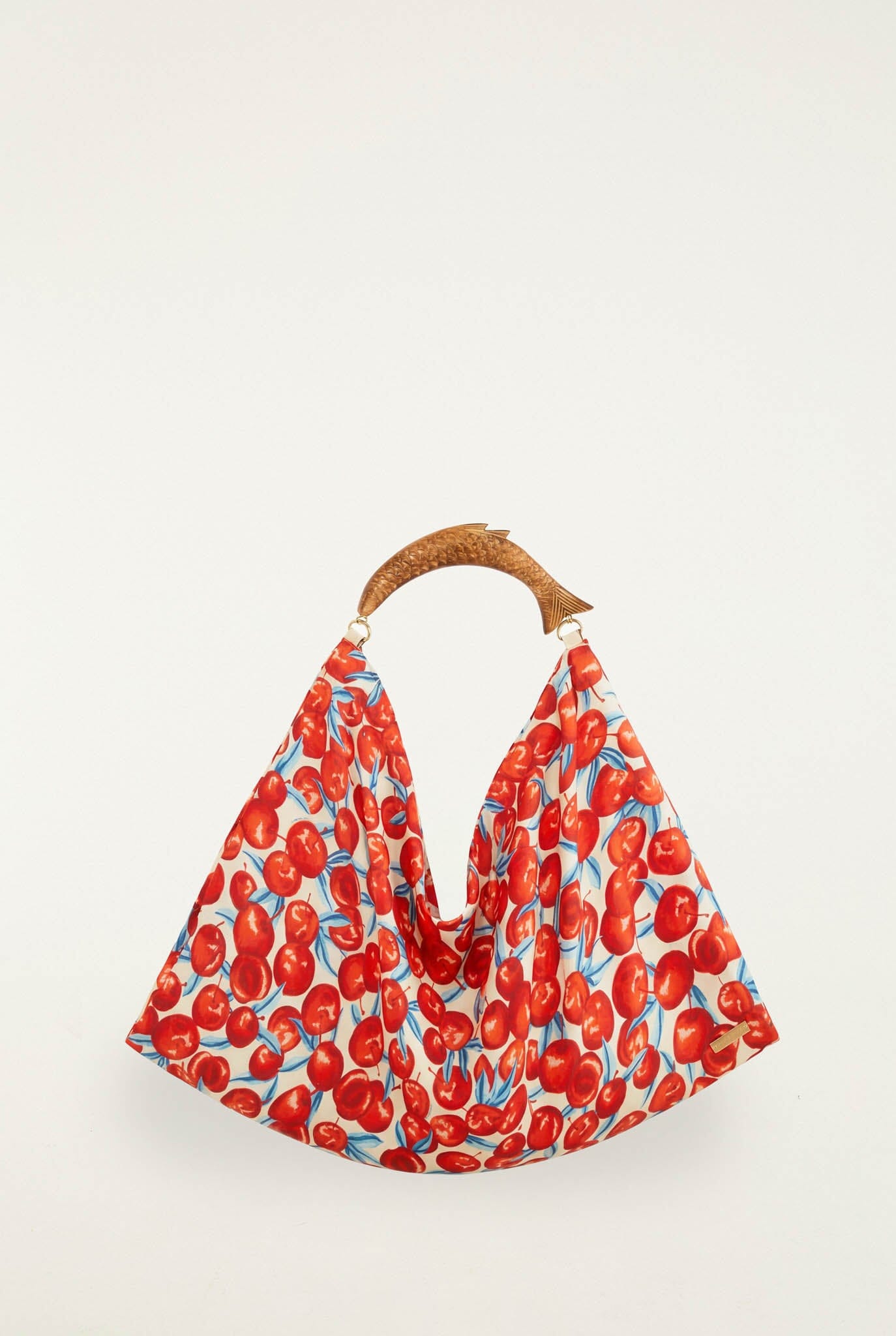 Red Cherry Satin Mini Scarf Bag