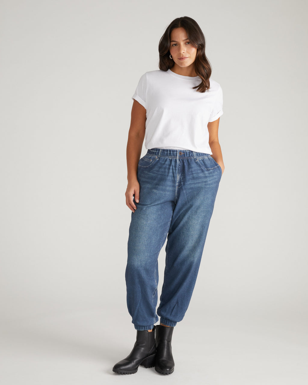 Sweatpant Jogger Jeans - Saddle Blue