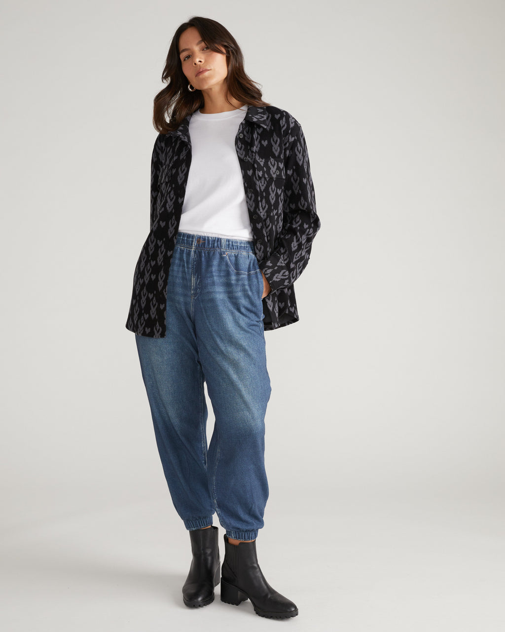 Sweatpant Jogger Jeans - Saddle Blue